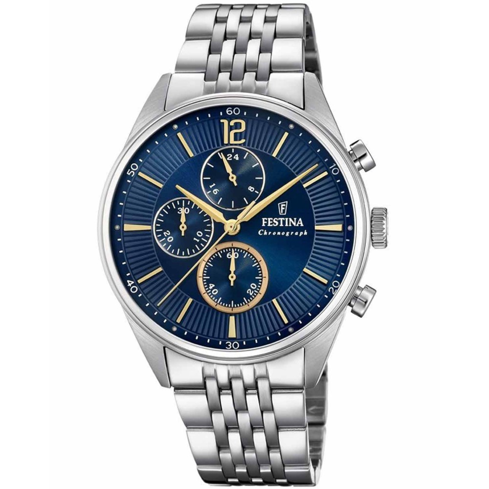 FESTINA Ανδρικό Ρολόι Ασημί Ανοξείδωτο ατσάλι μπρασελέ F20285/3