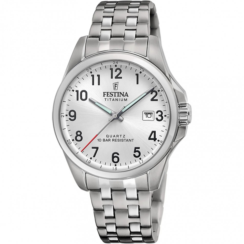 FESTINA Ρολόι Ανδρκό Ασημί μπρασελέ Τιτανίου F20696/1 FESTINA Ρολόι Ανδρκό Ασημί μπρασελέ Τιτανίου F20696/1