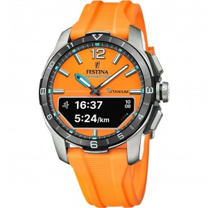 FESTINA Connected Titanium Ρολόι Ανδρικό Πορτοκαλί Καουτσούκ λουράκι F23000/7