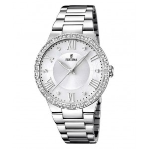 FESTINA Boyfriend Ρολόι Γυναικείο Ασημί Ανοιξείδωτο μπρασελέ F16719/1