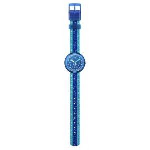 FLIK FLAK SHINE IN BLUE Ρολόι Παιδικό Μπλε Υφασμάτινο Λουράκι ZFPNP103