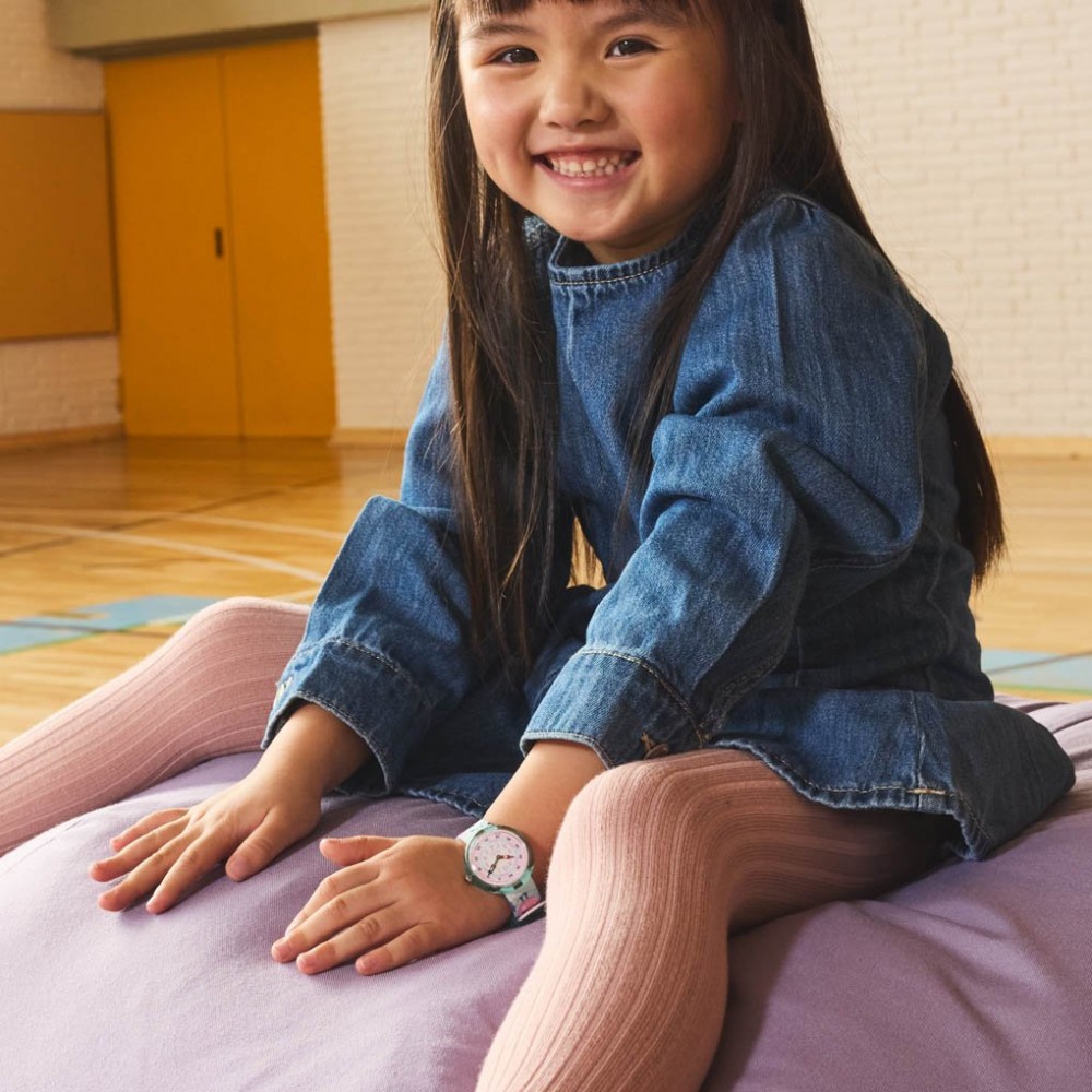 FLIK FLAK TWEET TWEET Ρολόι Παιδικό Πράσινο Υφασμάτινο Λουράκι ZFBNP249