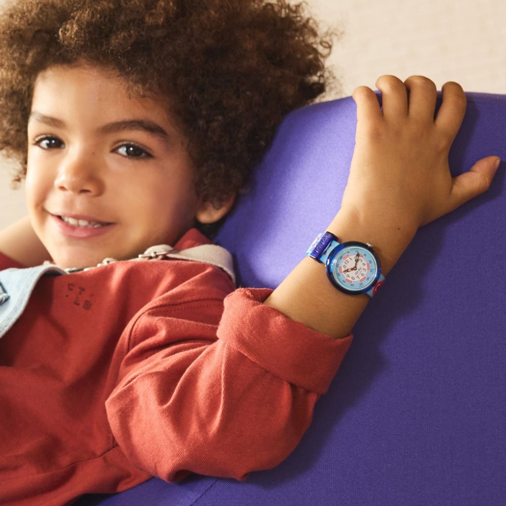 FLIK FLAK FEAR ME NOT! Ρολόι Παιδικό Μπλε Υφασμάτινο Λουράκι ZFBNP251