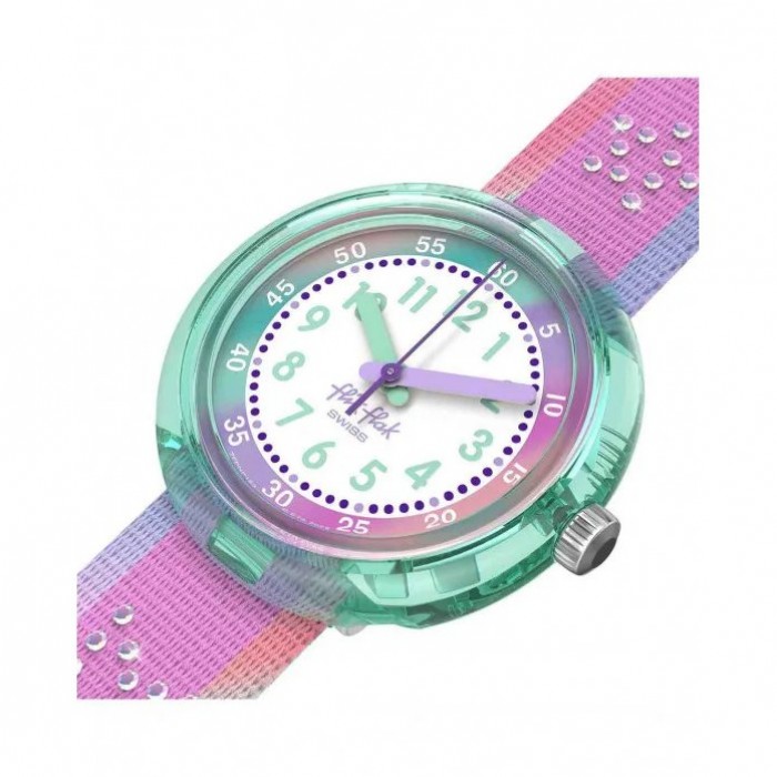 FLIK FLAK FLIP IT PINK! Ρολόι Παιδικό Ροζ Υφασμάτινο Λουράκι ZFPNP183