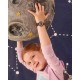 FLIK FLAK ASTRO DISCO Ρολόι Παιδικό Μα΄ύρο Υφασμάτινο Λουράκι ZFPNP191