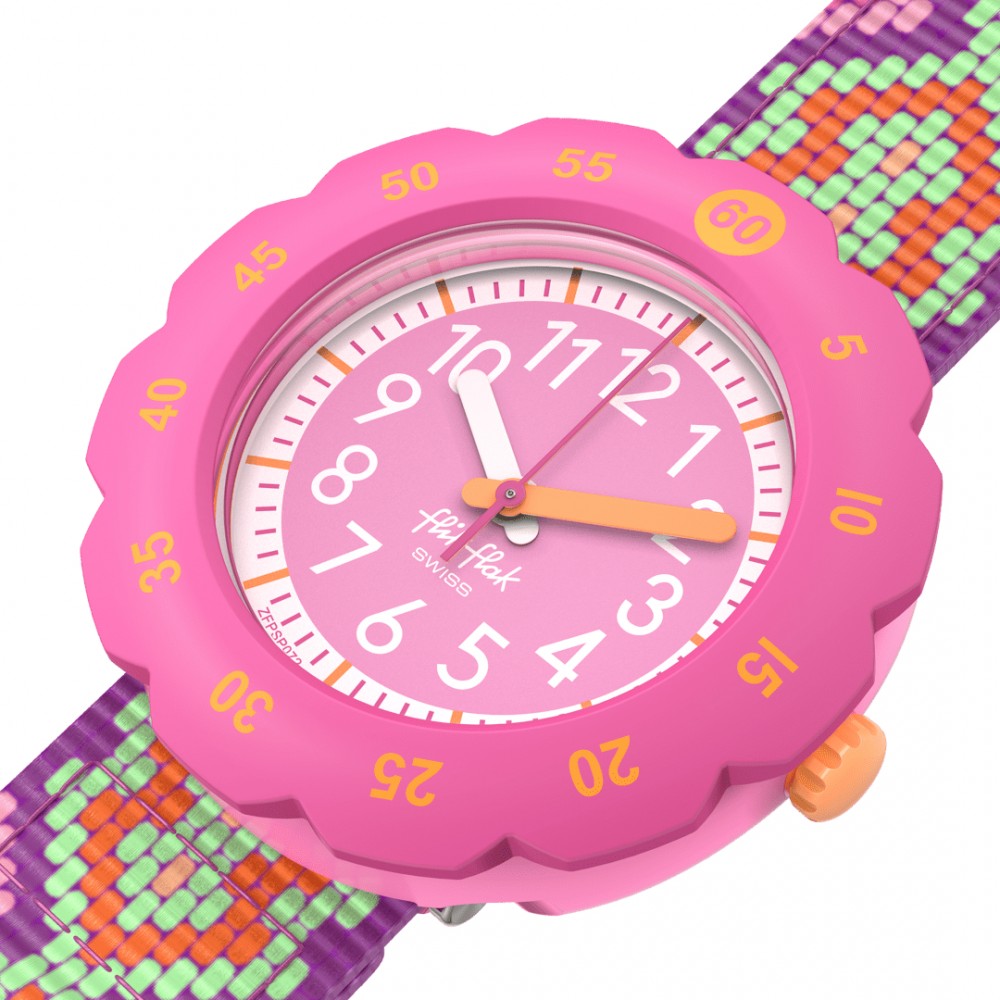 FLIK FLAK LOOP IN PINK Ρολόι Παιδικό Πολύχρωμο Υφασμάτινο Λουράκι ZFPSP072