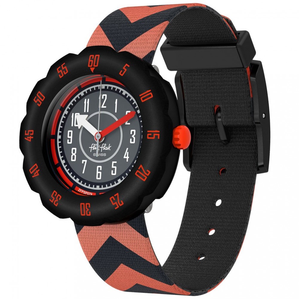 FLIK FLAK GET SET GO! Ρολόι Παιδικό Πολύχρωμο Υφασμάτινο Λουράκι ZFPSP079