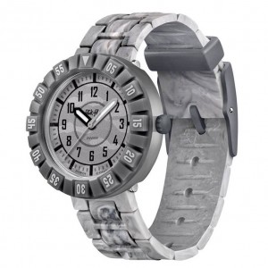 FLIK FLAK LUNAR BRICK Ρολόι Παιδικό Γκρι Λουράκι Σιλικόνης ZFCSP134