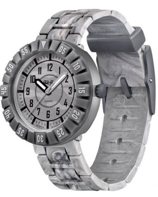 FLIK FLAK LUNAR BRICK Ρολόι Παιδικό Γκρι Λουράκι Σιλικόνης ZFCSP134