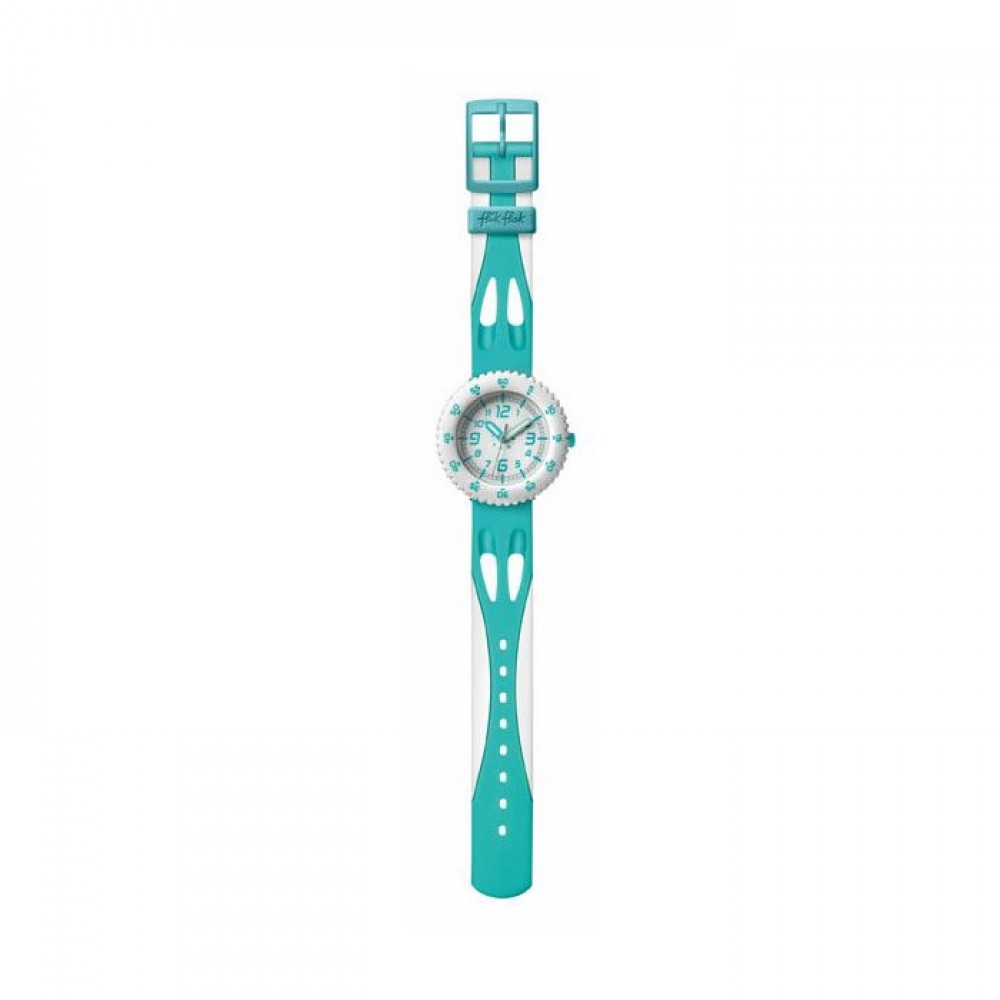 FLIK FLAK GEOMETRICAL SOFTNESS Kids Watch Turquoise Plastic Strap ZFCS017 FLIK FLAK GEOMETRICAL SOFTNESS Kids Watch Turquoise Plastic Strap ZFCS017