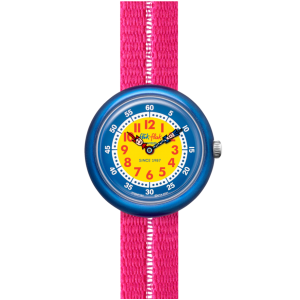 FLIK FLAK RETRO PINK Ρολόι Παιδικό Ροζ Υφασμάτινο Λουράκι ZFBNP190