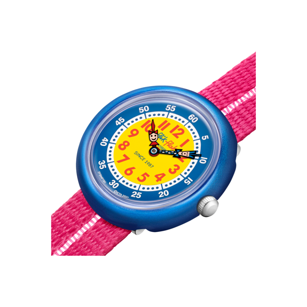 FLIK FLAK RETRO PINK Ρολόι Παιδικό Ροζ Υφασμάτινο Λουράκι ZFBNP190 FLIK FLAK RETRO PINK Ρολόι Παιδικό Ροζ Υφασμάτινο Λουράκι ZFBNP190
