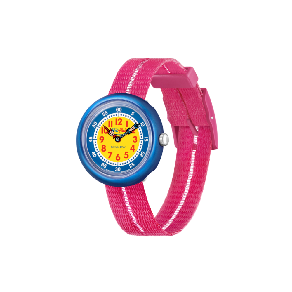 FLIK FLAK RETRO PINK Ρολόι Παιδικό Ροζ Υφασμάτινο Λουράκι ZFBNP190 FLIK FLAK RETRO PINK Ρολόι Παιδικό Ροζ Υφασμάτινο Λουράκι ZFBNP190