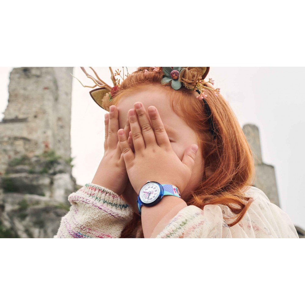 FLIK FLAK KNIGHTHOOD Ρολόι Παιδικό Μπλε Υφασμάτινο Λουράκι ZFPNP120