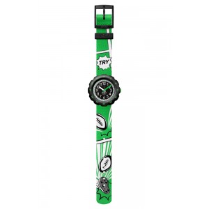FLIK FLAK Try High Green Ρολόι Παιδικό Πράσινο Υφασμάτινο Λουράκι  ZFPSP063