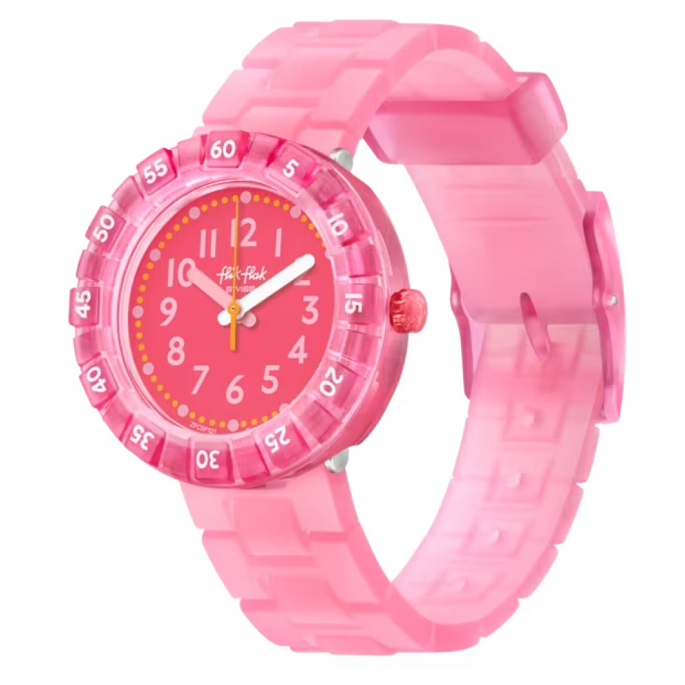 FLIK FLAK LEVEL PINK Ρολόι Παιδικό Ροζ Λουράκι Σιλικόνης ZFCSP121