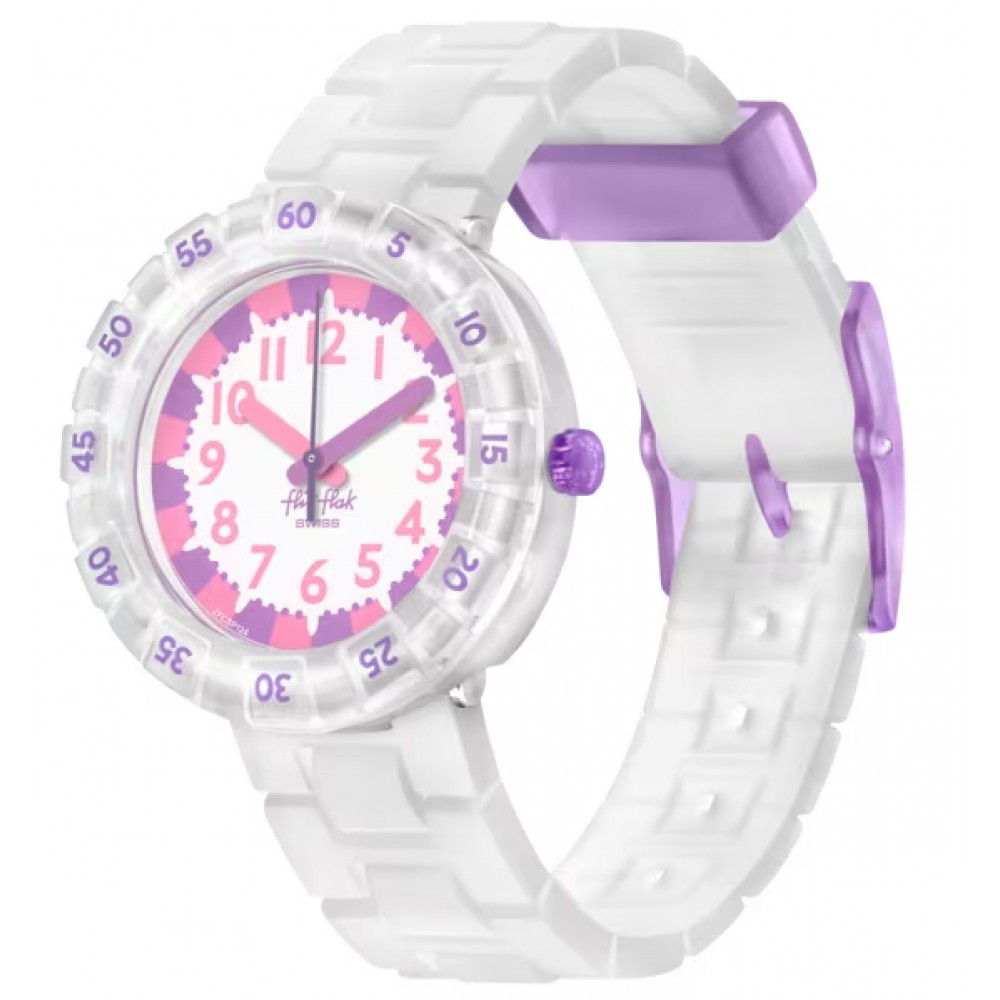 FLIK FLAK LEVEL MILKY Ρολόι Παιδικό Λευκό Λουράκι Σιλικόνης ZFCSP124