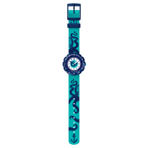 FLIK FLAK ROCKTOPUS Ρολόι Παιδικό Μπλε Υφασμάτινο Λουράκι ZFPSP057