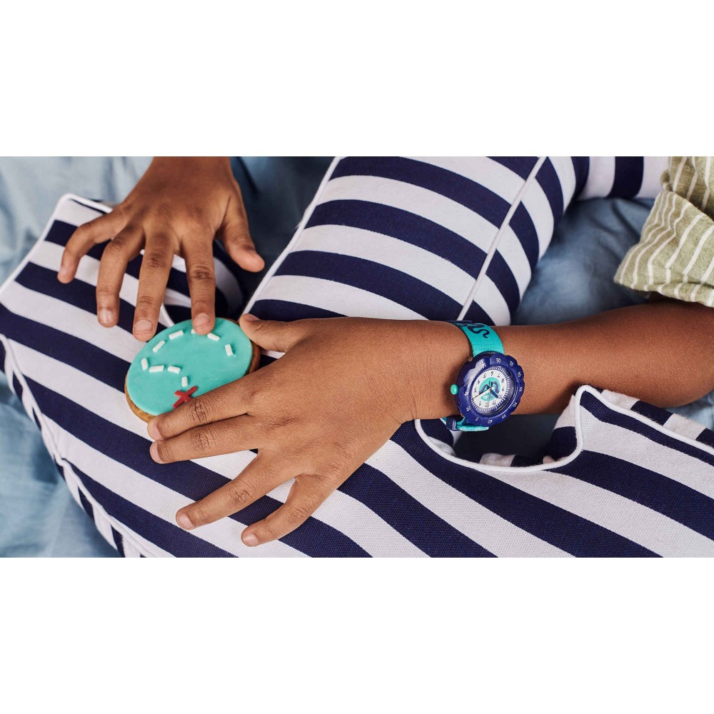 FLIK FLAK ROCKTOPUS Ρολόι Παιδικό Μπλε Υφασμάτινο Λουράκι ZFPSP057