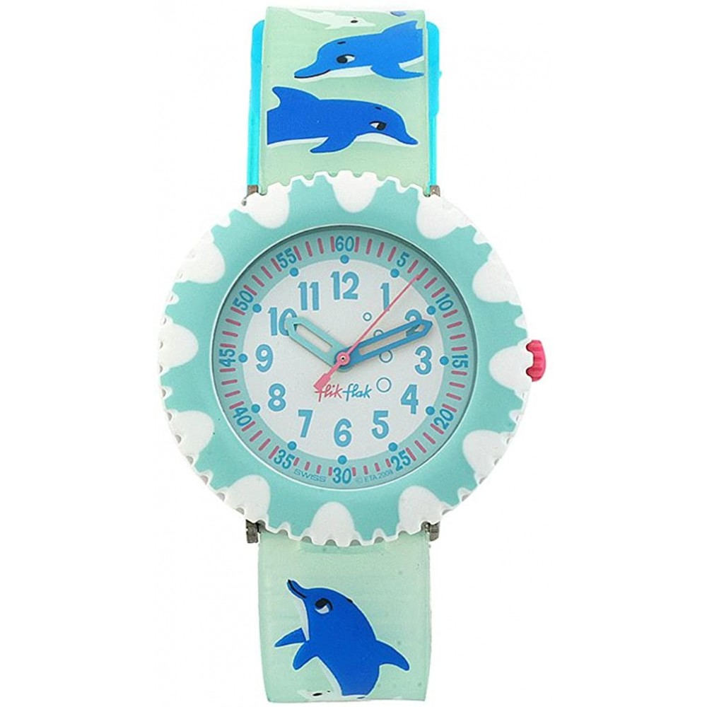 FLIK FLAK HAPPY SEA LIFE GIRL Kids Watch Blue Plastic strap ZFFT001 