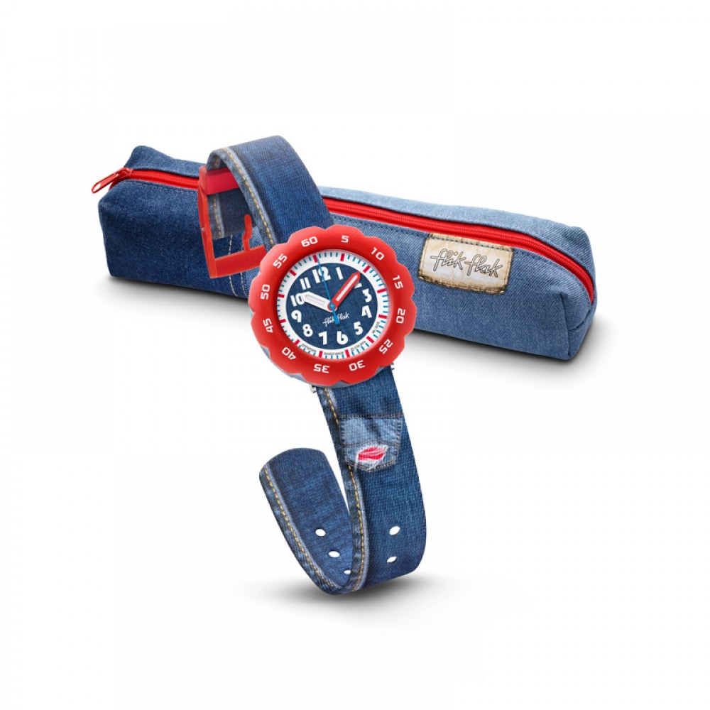 FLIK-FLAK Jeans For Him  Blue Fabric Strap ZFPSP006