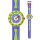 FLIK-FLAK Purple Flower Purple & Green  Rubber Strap ZFCSP035