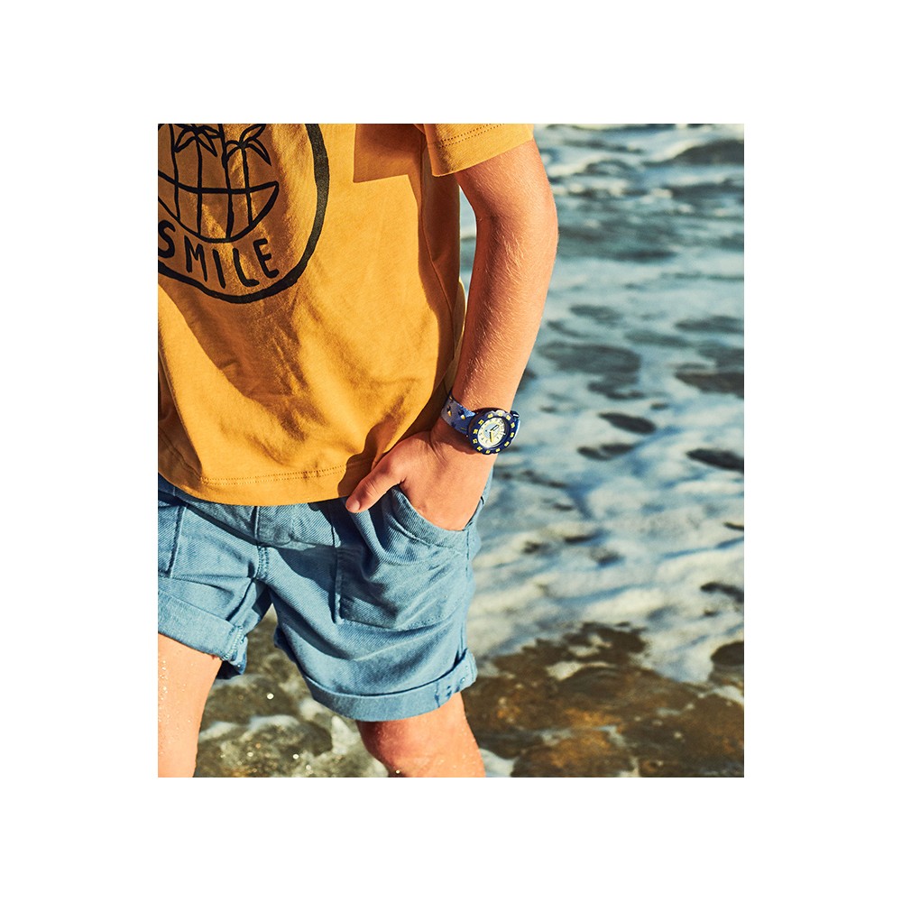 FLIK FLAK Icy Beach Kids Watch Blue Fabric strap ZFPSP013D