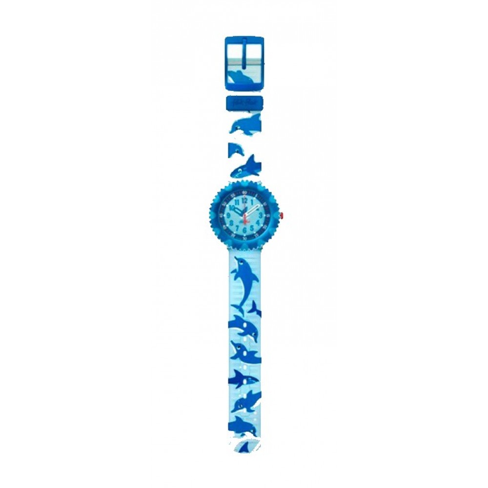 FLIK FLAK Happy Sea Life Boy Ρολόι παιδικό μπλε υφασμάτινο λουράκι ZFFT002