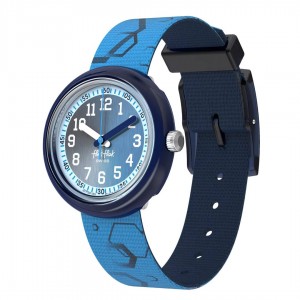 FLIK FLAK QUENCH IN BLUE Ρολόι Παιδικό Μπλε Υφασμάτινο Λουράκι ZFPNP189