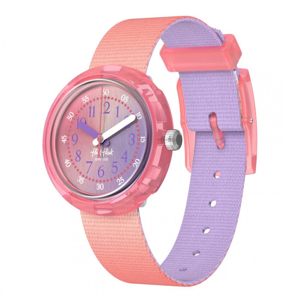 FLIK FLAK QUENCH IN PINK Ρολόι Παιδικό Ροζ Υφασμάτινο Λουράκι ZFPNP188