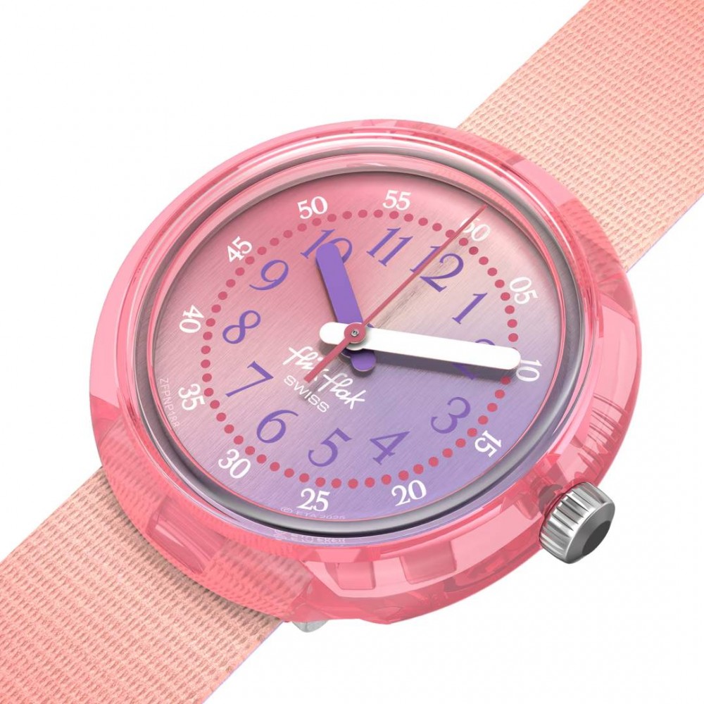 FLIK FLAK QUENCH IN PINK Ρολόι Παιδικό Ροζ Υφασμάτινο Λουράκι ZFPNP188