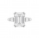 Δαχτυλίδι Μονόπετρο Emerald Cut Λευκά Ζιργκόν Ασήμι 925 KS-148 Δαχτυλίδι Μονόπετρο Emerald Cut Λευκά Ζιργκόν Ασήμι 925 KS-148