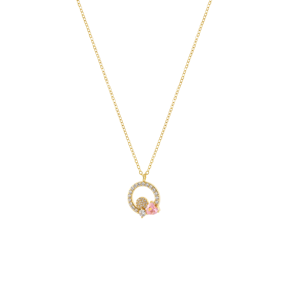LOISIR Κολιέ Heart ασήμι 925 επίχρυσο 01L15-02183