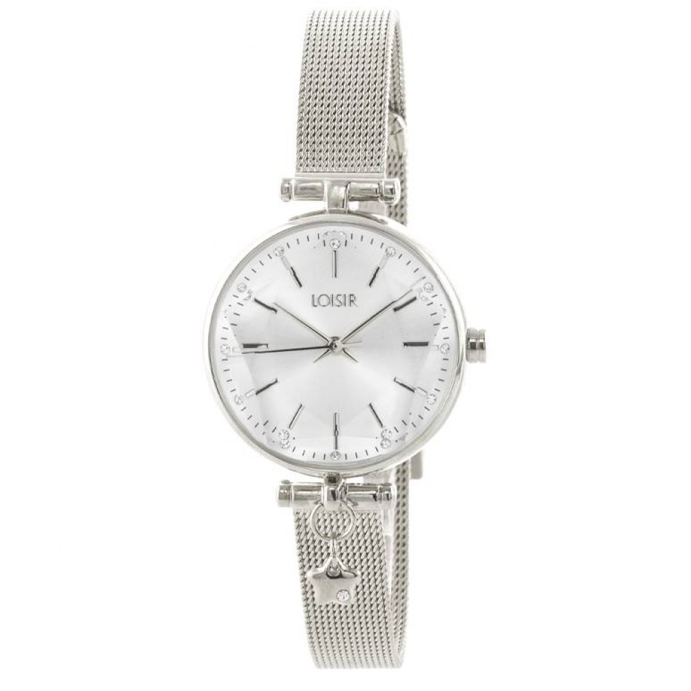 LOSIR Ρολόι Maris με ατσάλινο mesh band και ασημί καντράν 11L03-00635