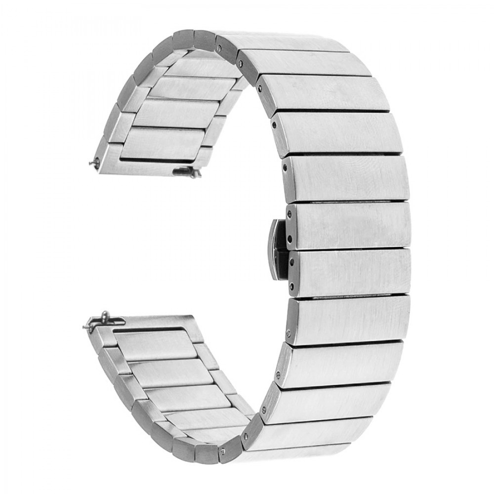 ΛΟΥΡΑΚΙ Ασημί Ανοξείδωτο Ατσάλι μπρασελέ 20mm SK-20206-2