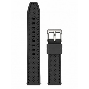 ΛΟΥΡΑΚΙ Σιλικόνης Μαύρο με Μαύρες Ραφές 24mm TS-BLA0101-24