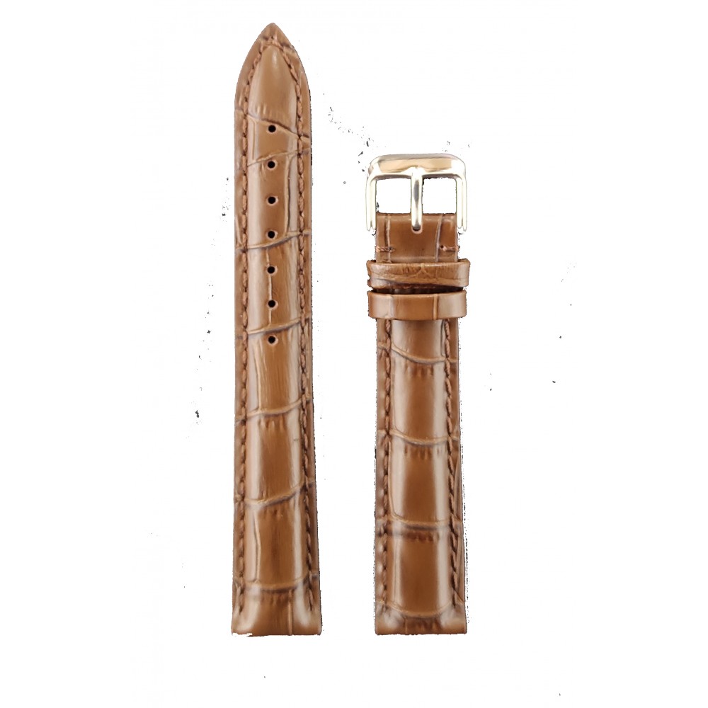 ΛΟΥΡΑΚΙ Δερμάτινο Καφέ Κροκό 18mm T-BR613-18