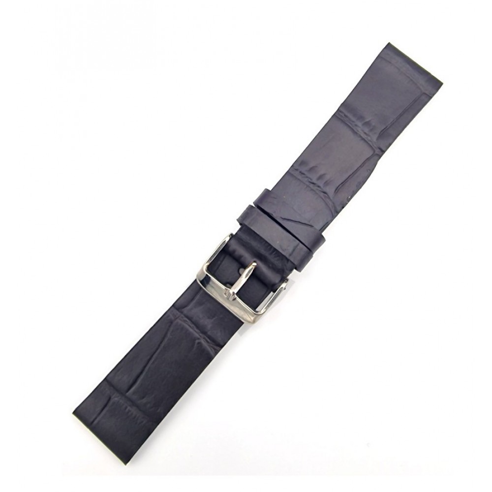 ΛΟΥΡΑΚΙ Δερμάτινο Μαύρο Κροκό 20mm T-BL410-20
