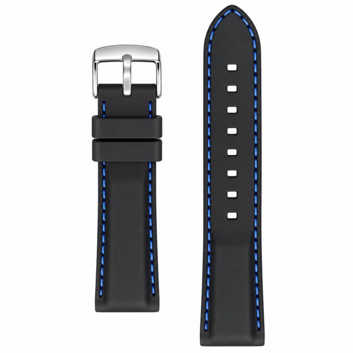 ΛΟΥΡΑΚΙ Σιλικόνης Μαύρο 24mm T-BLS013BLUE-24