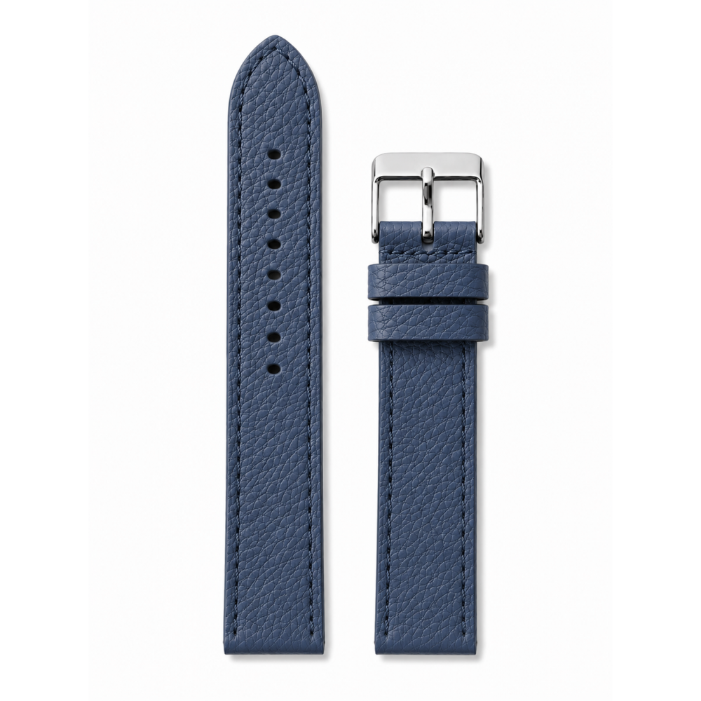 ΛΟΥΡΑΚΙ Σκούρο Μπλε Δερμάτινο Ρολογιού 18mm T-BLUE315TZ-18