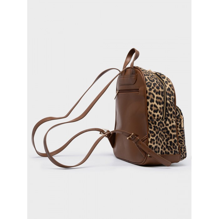 NOLAH Jordan Brown Leopard τσάντα πλάτης