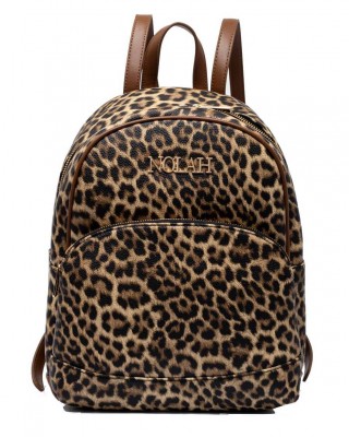 NOLAH Jordan Brown Leopard τσάντα πλάτης