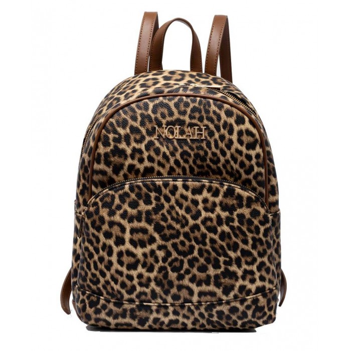 NOLAH Jordan Brown Leopard τσάντα πλάτης