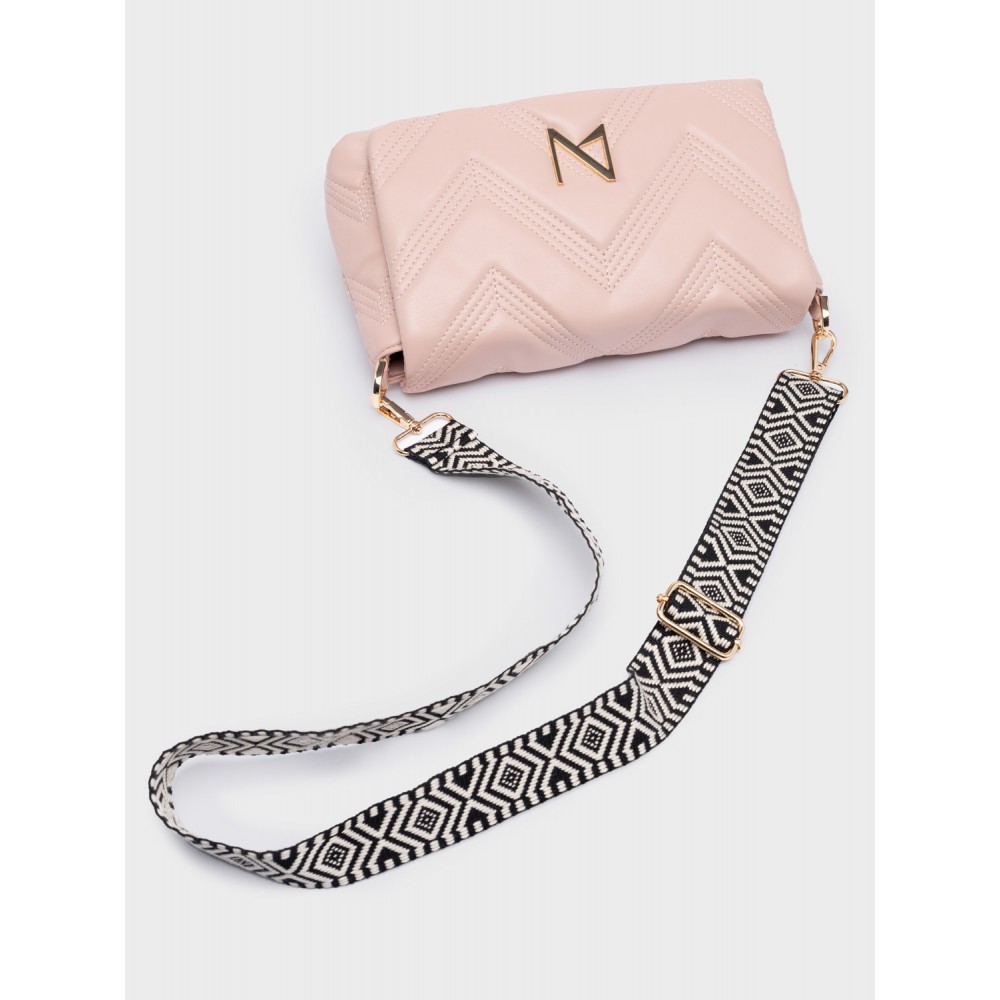 NOLAH Weaver Pastel Pink τσάντα ώμου/χιαστί