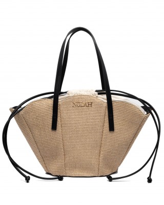 NOLAH Beach Oceania Beige Black τσάντα ώμου