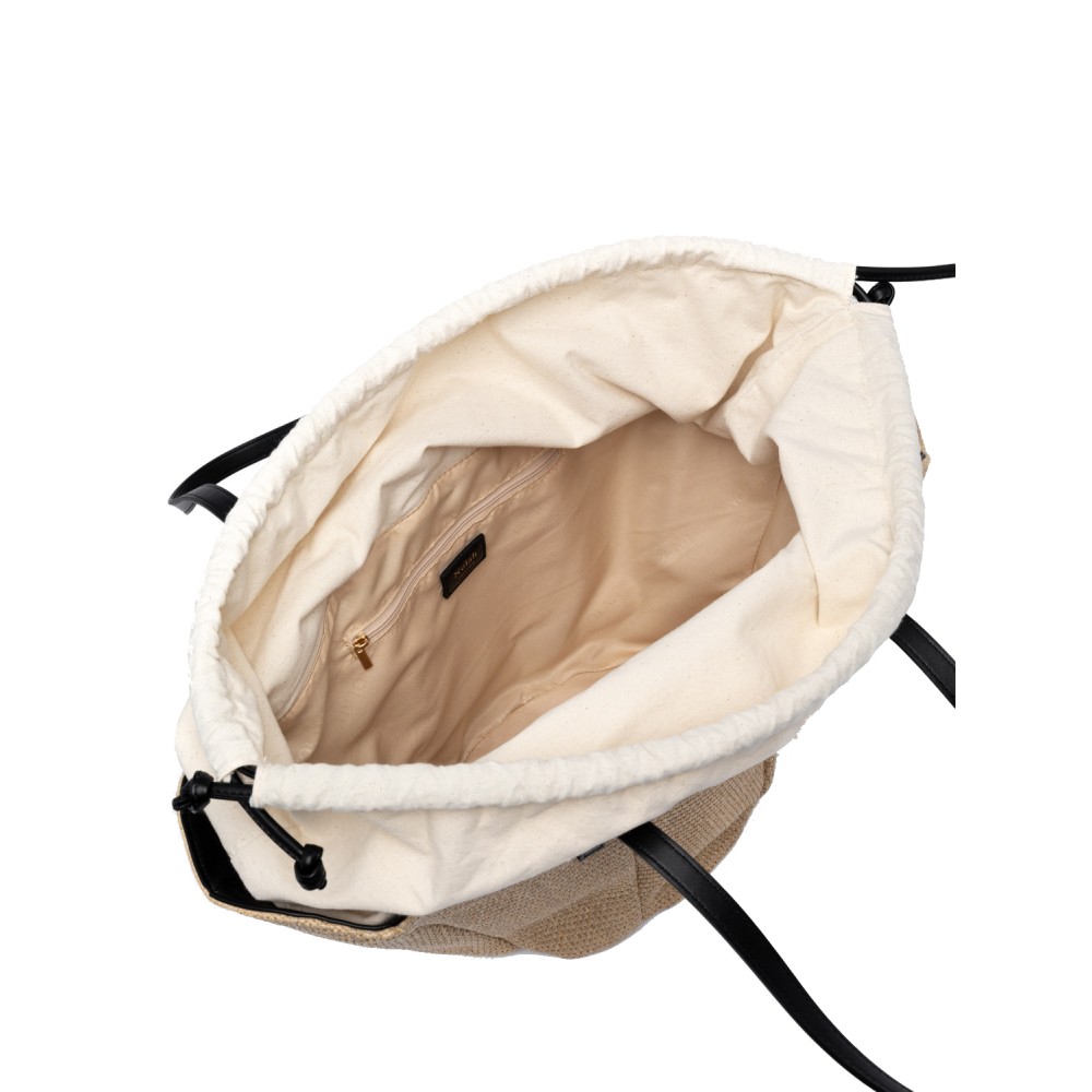 NOLAH Beach Oceania Beige Black τσάντα ώμου