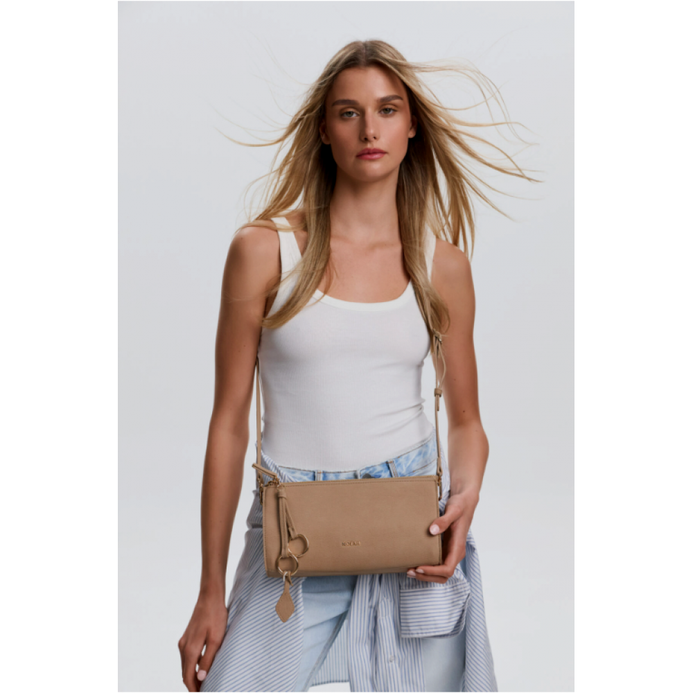NOLAH Aura Beige τσάντα ώμου & χιαστί
