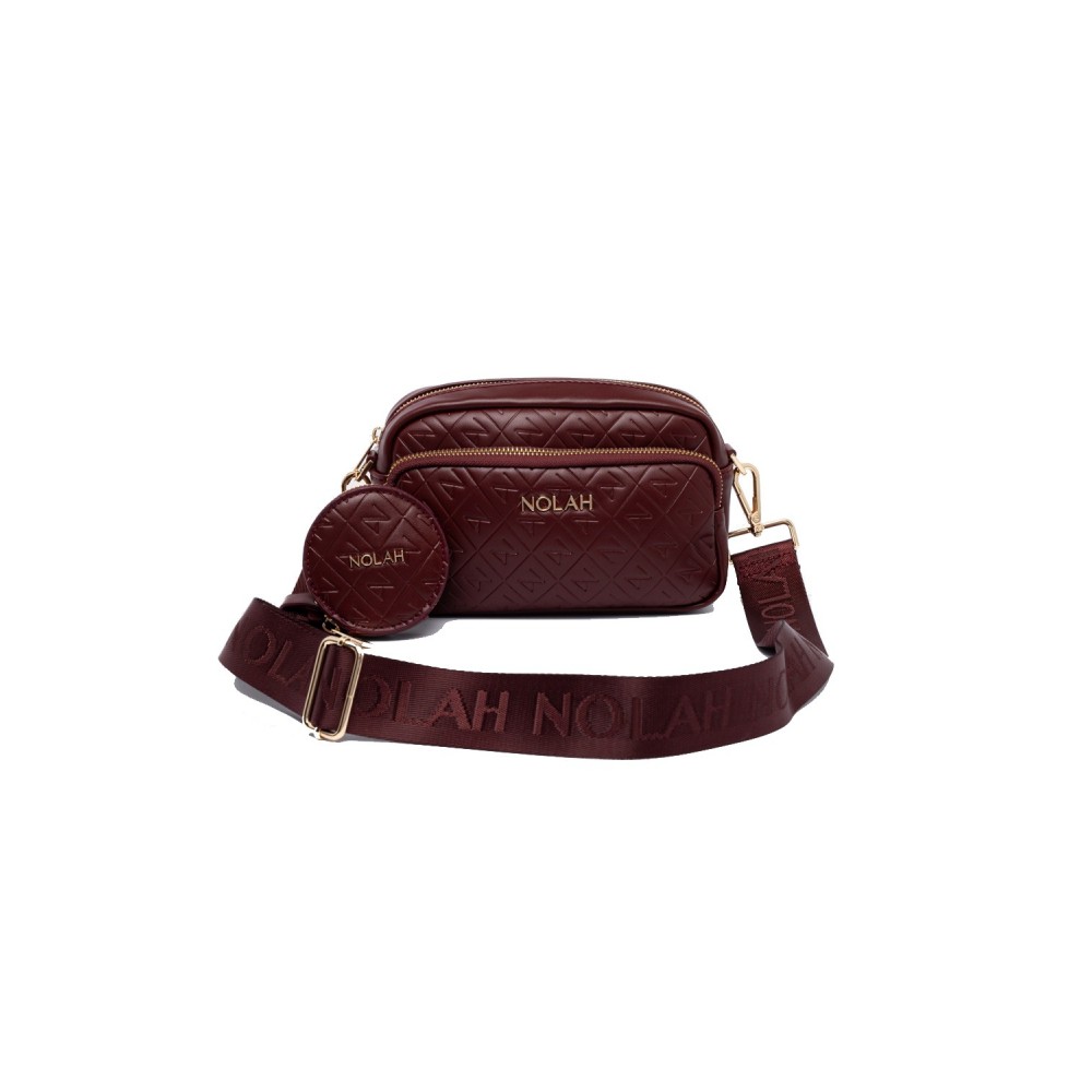 NOLAH Globe Burgundy τσάντα ώμου/χιαστί NOLAH Globe Burgundy τσάντα ώμου/χιαστί