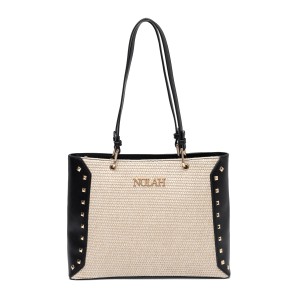 NOLAH Ipanema Cream Black τσάντα ώμου