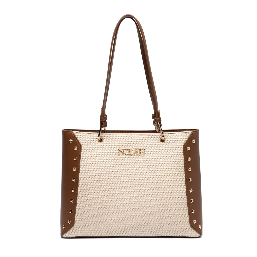 NOLAH Ipanema Cream Brown τσάντα ώμου